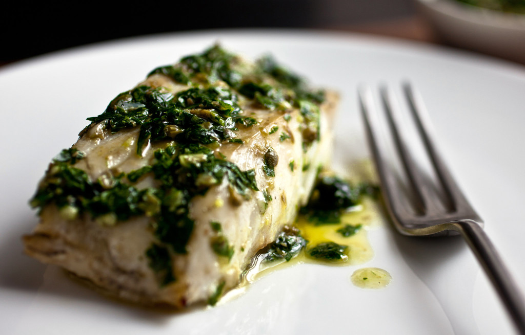 Parsley Salsa Verde With Grilled Cod