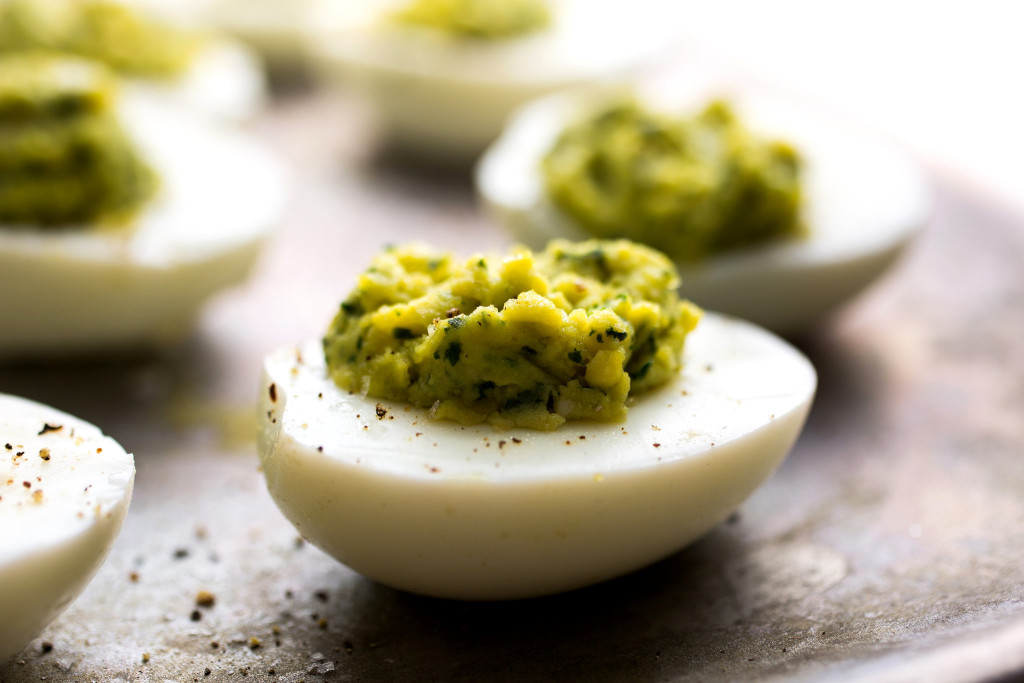 Pesto-Filled Deviled Eggs