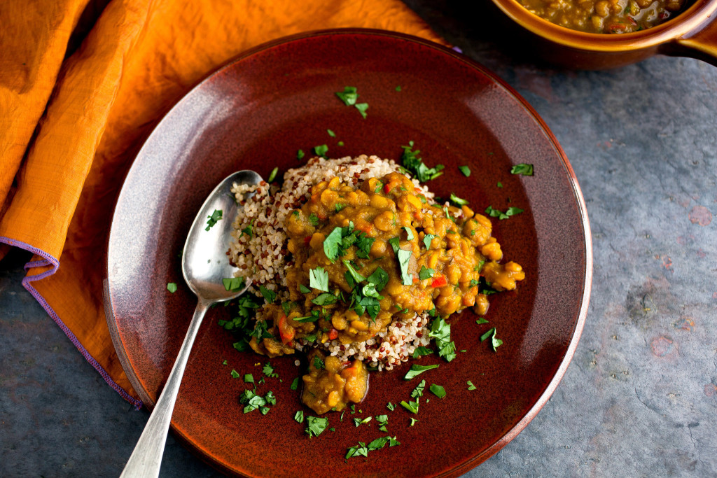 Quinoa With Spiced Lentil Dal