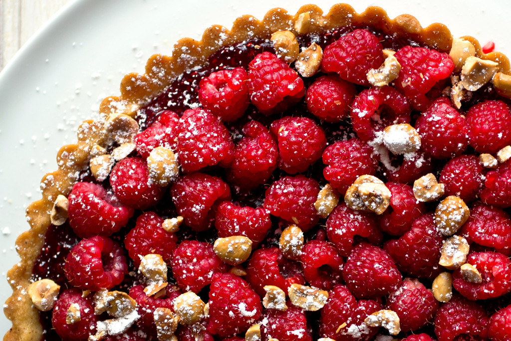 Raspberry Hazelnut Tart