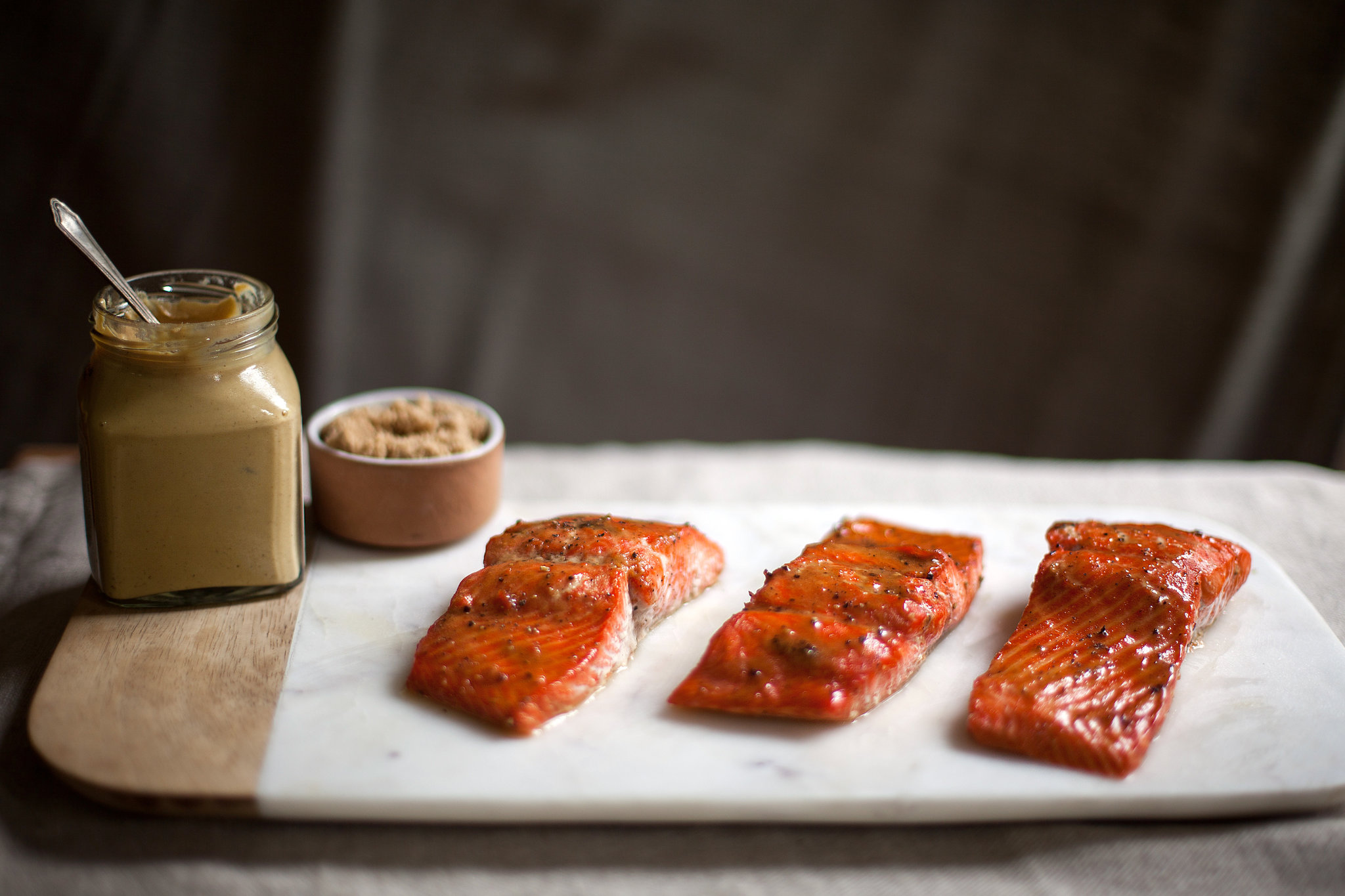 Roasted Salmon Glazed with Brown Sugar and Mustard - Dining and Cooking
