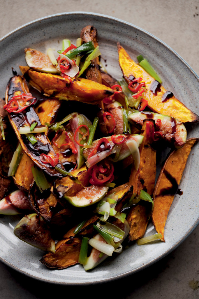 Roasted Sweet Potatoes and Fresh Figs
