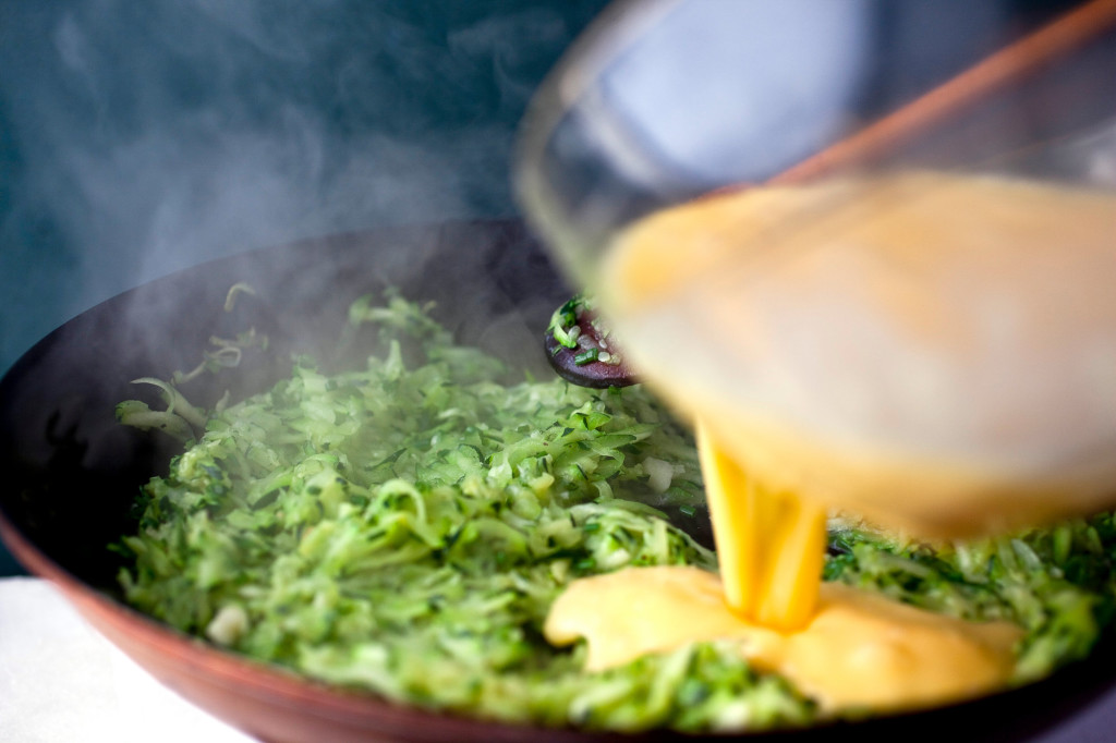 Scrambled Eggs With Grated Zucchini
