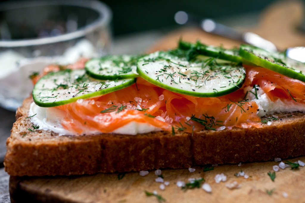 Smoked Salmon Sandwich With Goat Cheese
