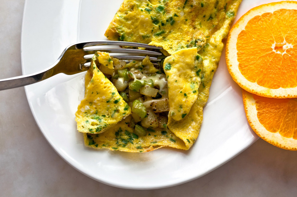 Southwestern Potato and Celery Omelet