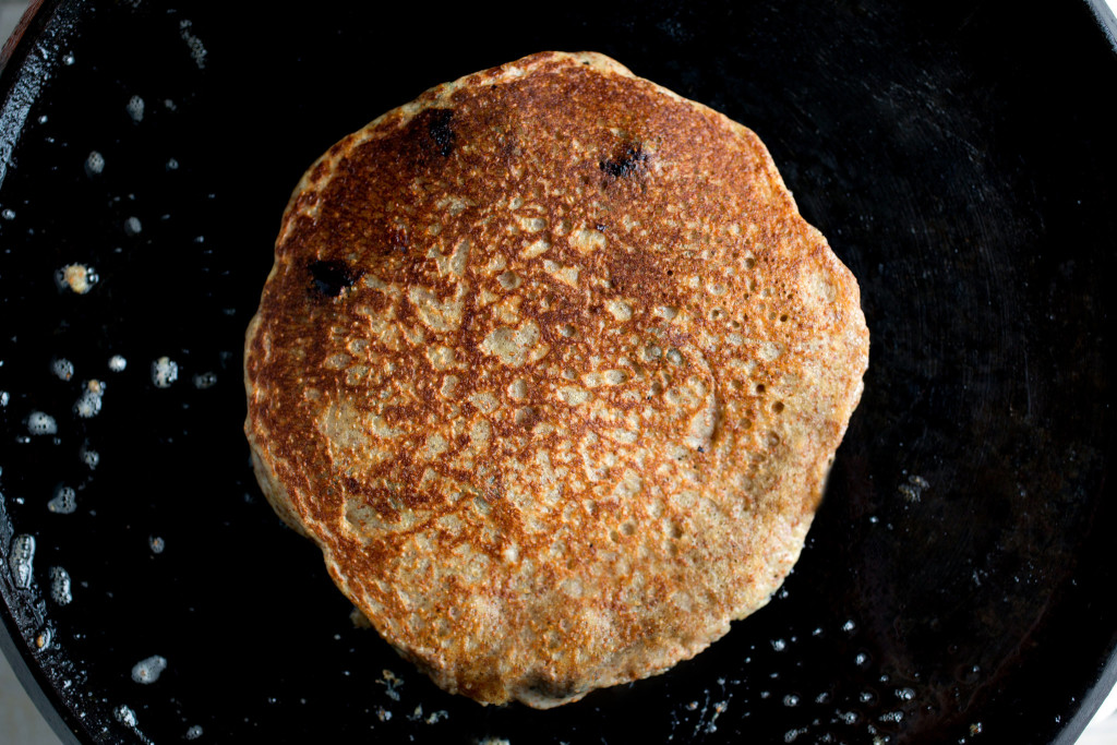 Teff Pancakes With Chia, Millet and Blueberries