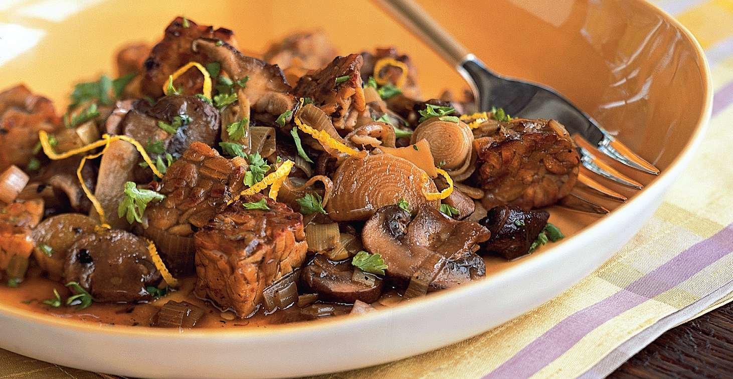 Tempeh and Wild Mushroom Fricassee Dining and Cooking