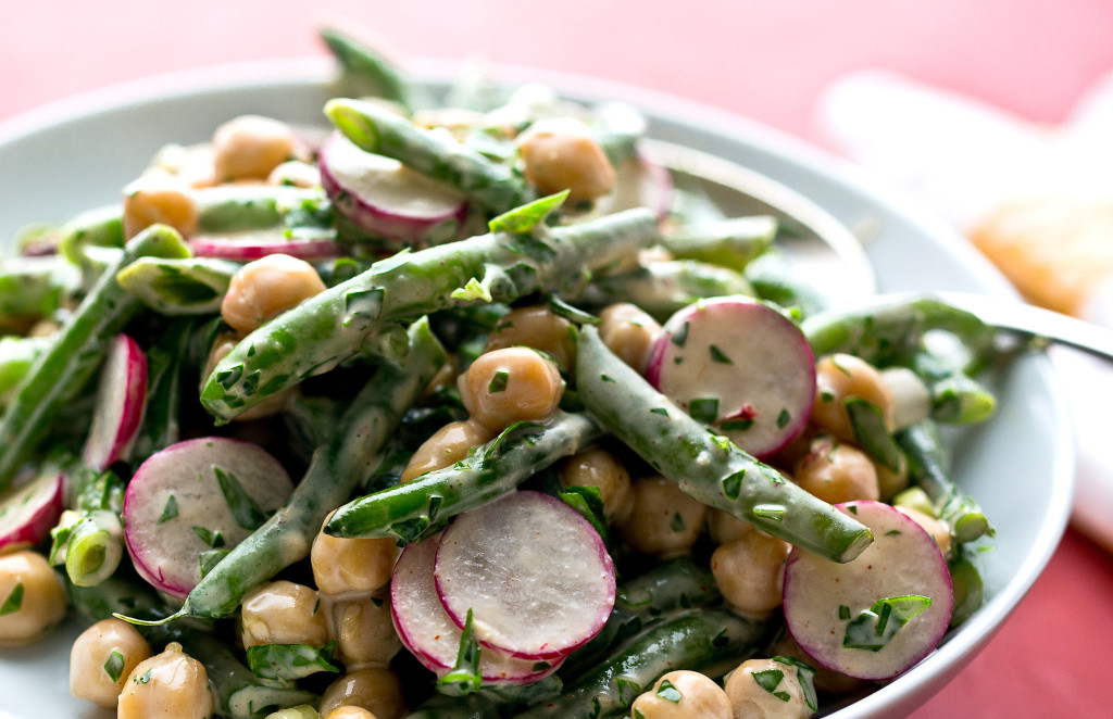 Warm Chickpea and Green Bean Salad With Aioli