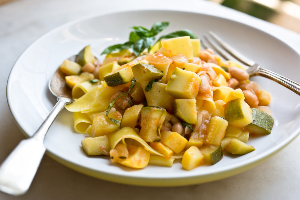 White Bean, Summer Squash and Tomato Ragout