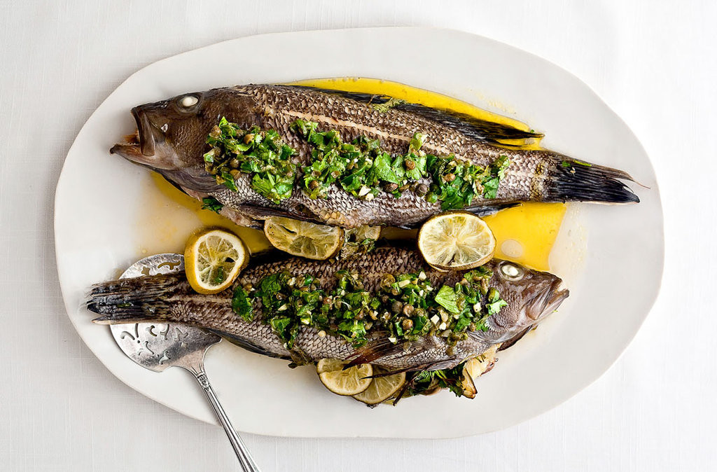 Whole Fish With Lime Salsa Verde