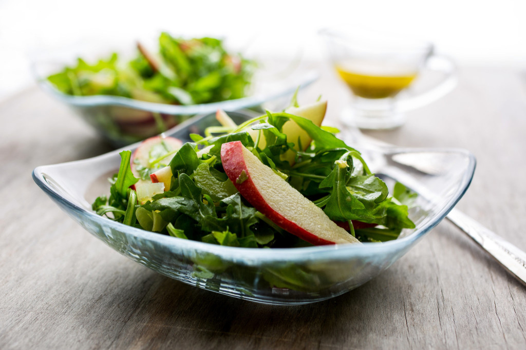 Wild Arugula, Celery and Apple Salad With Anchovy Dressing