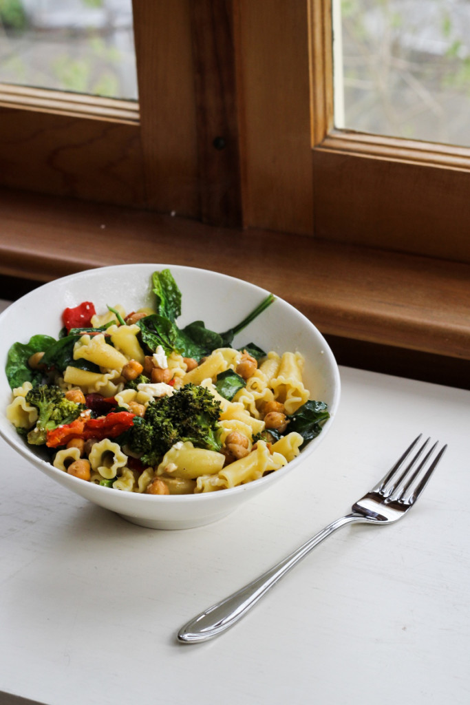 Roasted Vegetable Mediterranean Pasta Salad