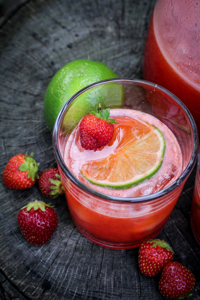 Strawberry Lime Agua Fresca