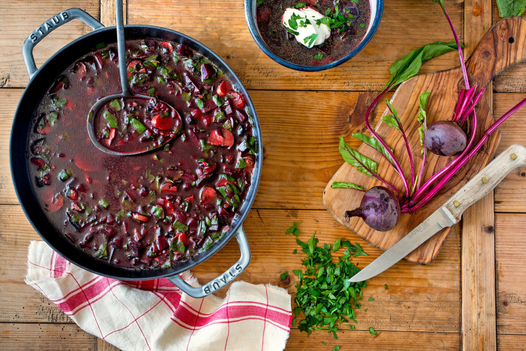 Mushroom and Beet Borscht
