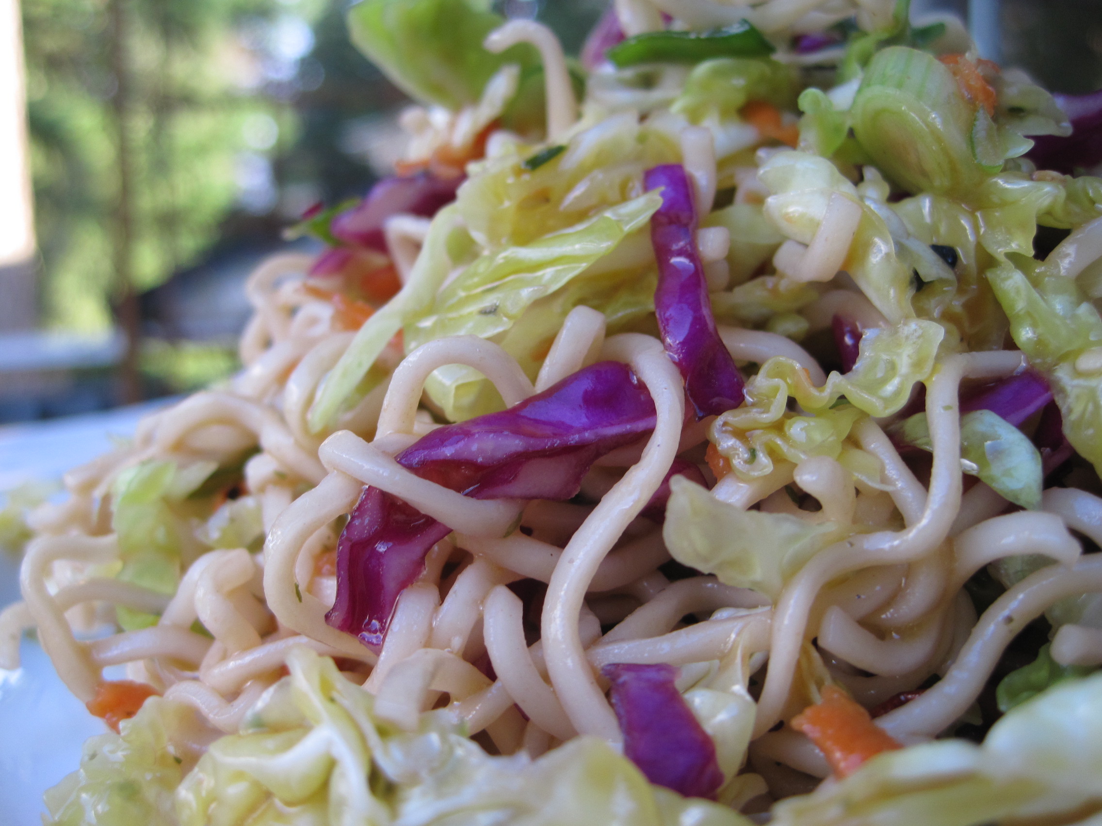 Asian cabbage noodle salad