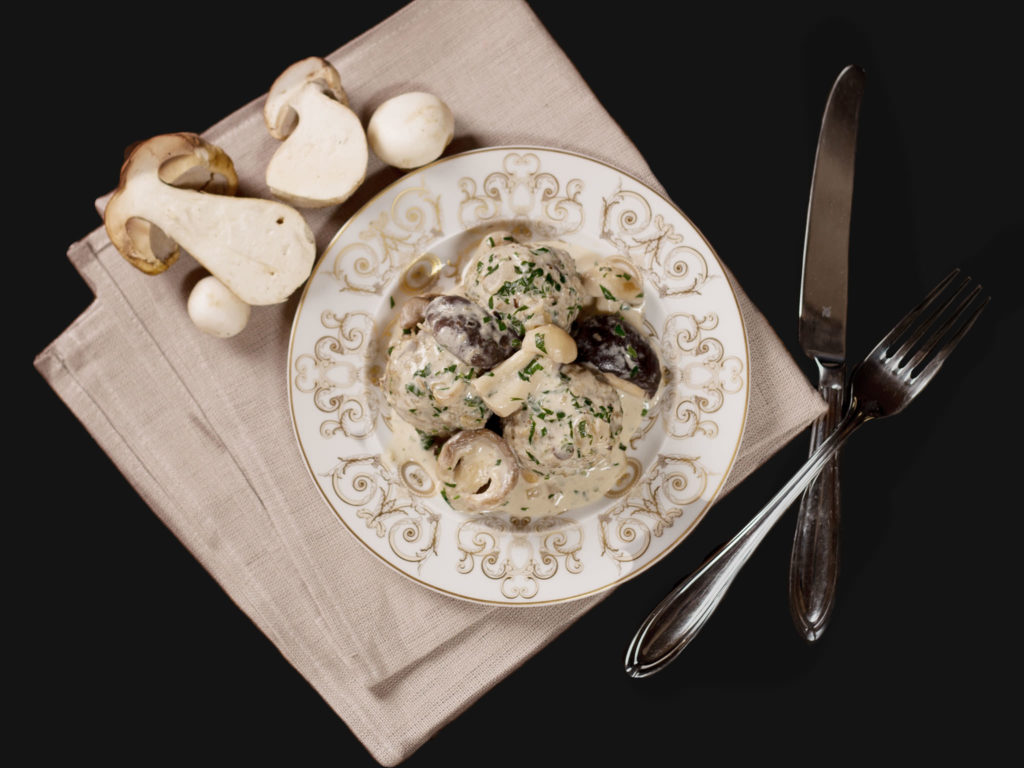 Lentil and mushroom “meat”balls