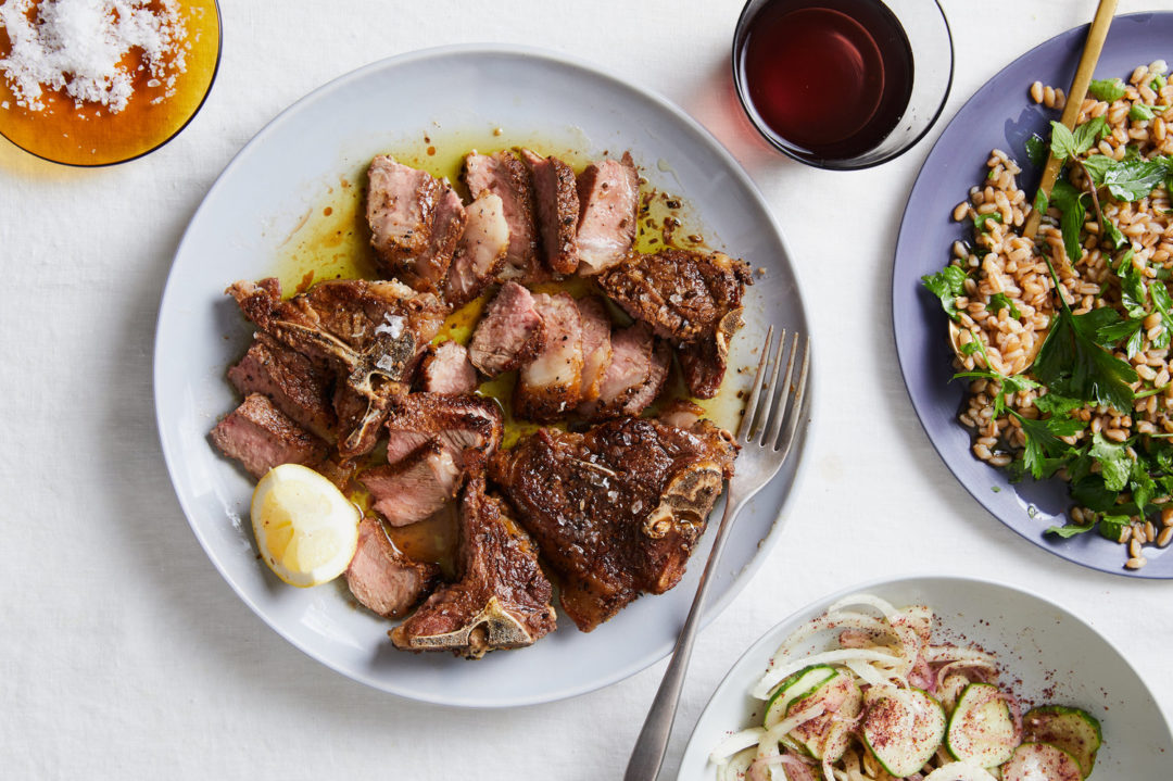 Spiced Lamb Chops With Fennel and Cucumber