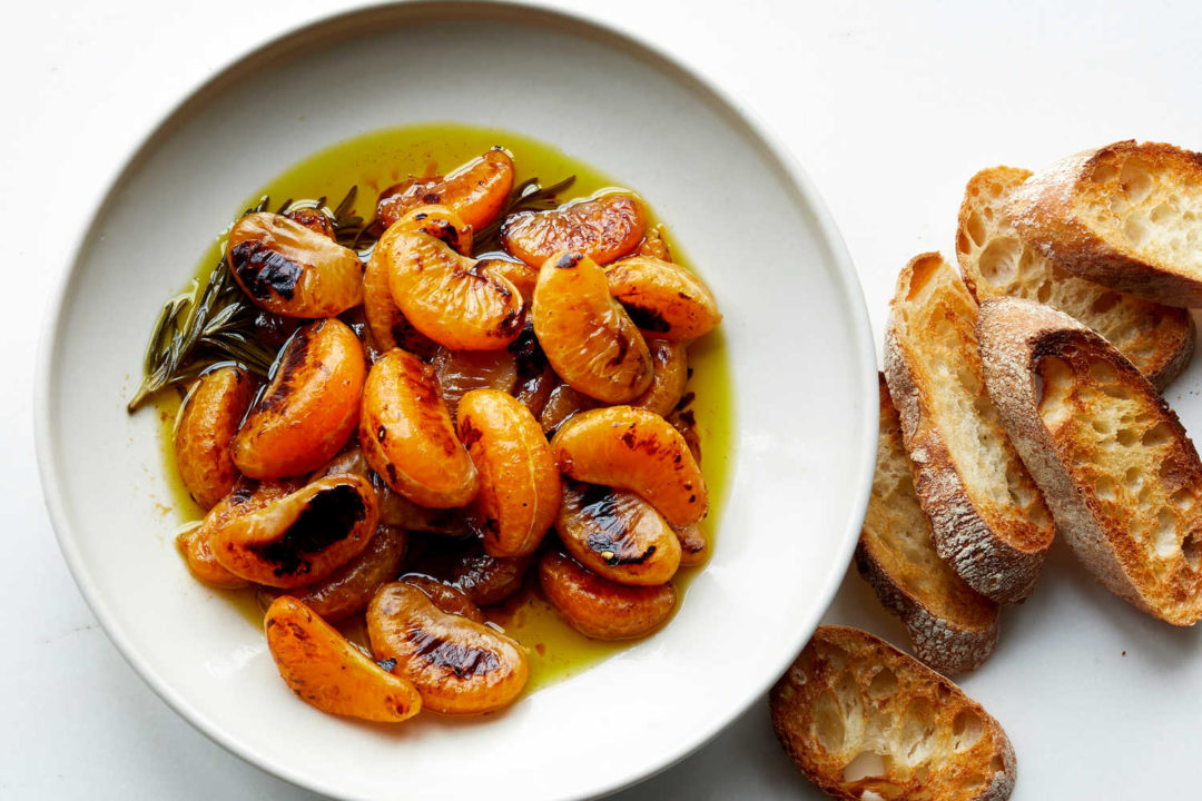 Charred Tangerines On Toast