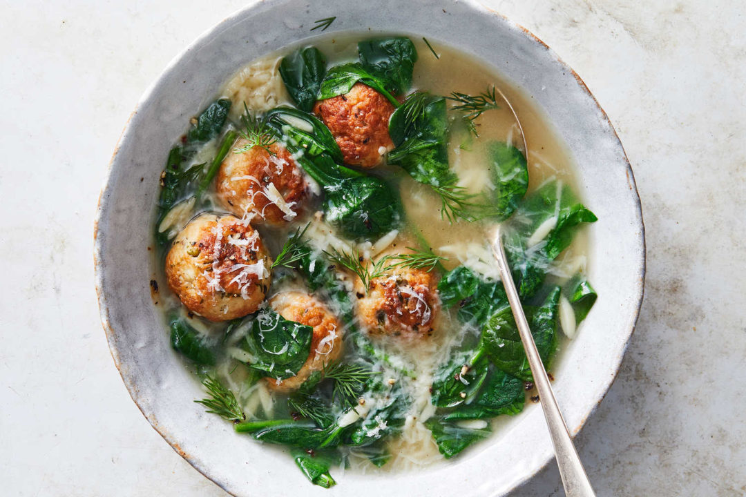 Italian Wedding Soup With Turkey Meatballs