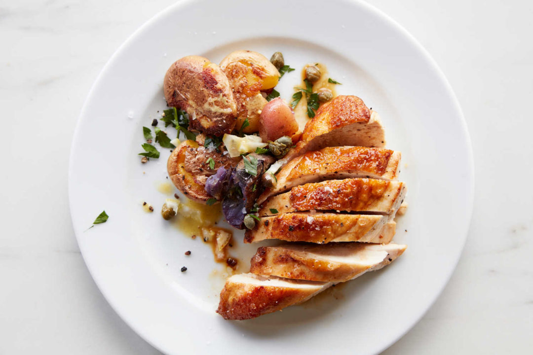 Seared Chicken Breast With Potatoes and Capers