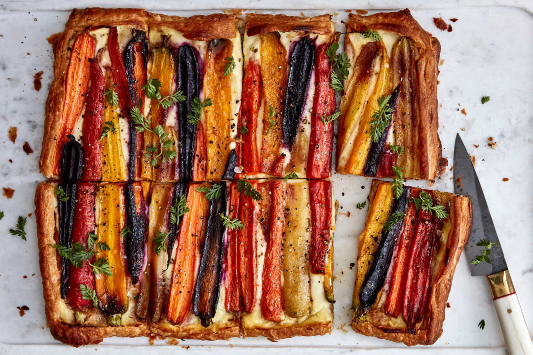 Carrot Tart With Ricotta and Feta