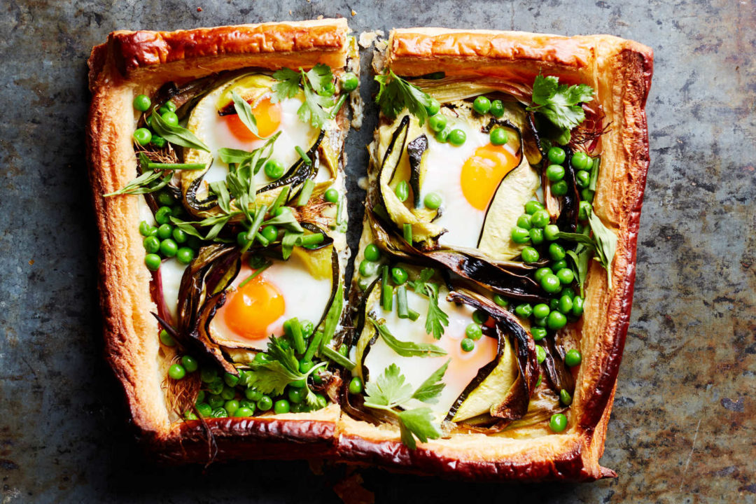 Zucchini and Egg Tart With Fresh Herbs