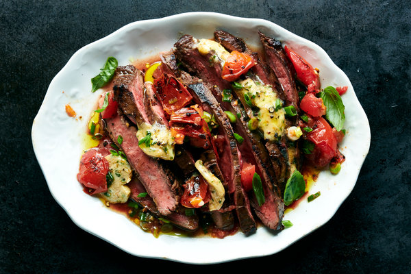 Grilled Flank Steak With Worcestershire Butter