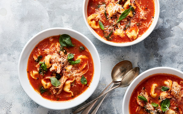 Pressure Cooker Chicken Tortellini Tomato Soup