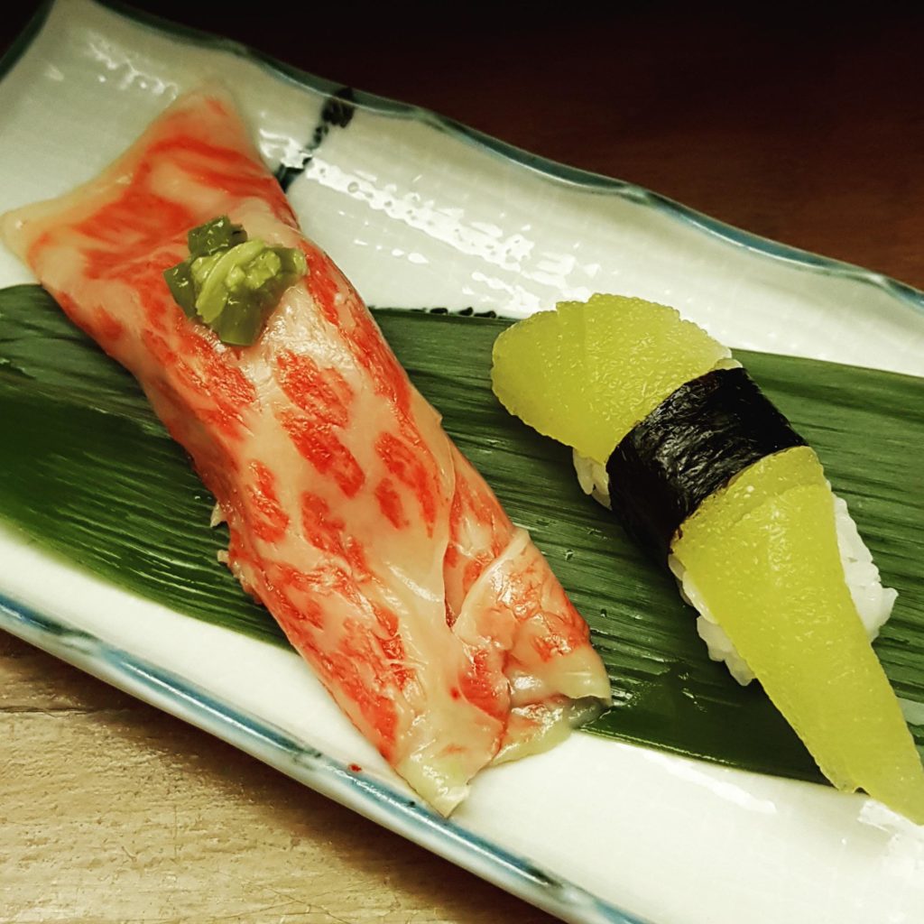 Have you tried raw wagyu sushi?