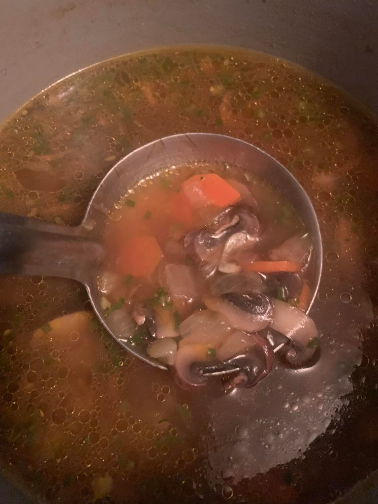 Mushroom vegetable soup...simple yet amazing tasting