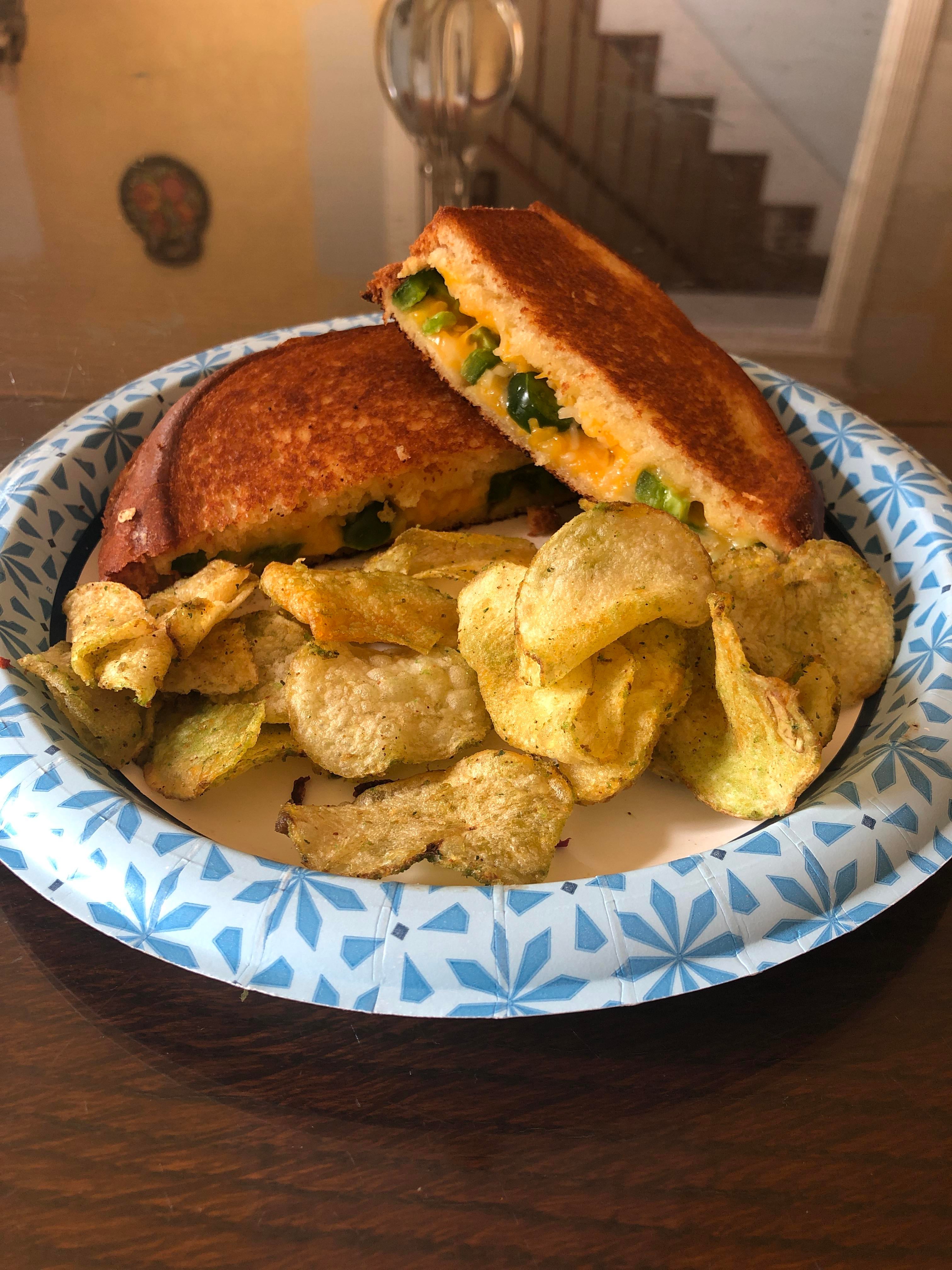 Shredded Colby/Monterey Jack Cheese and Jalapeños on King’s Hawaiian