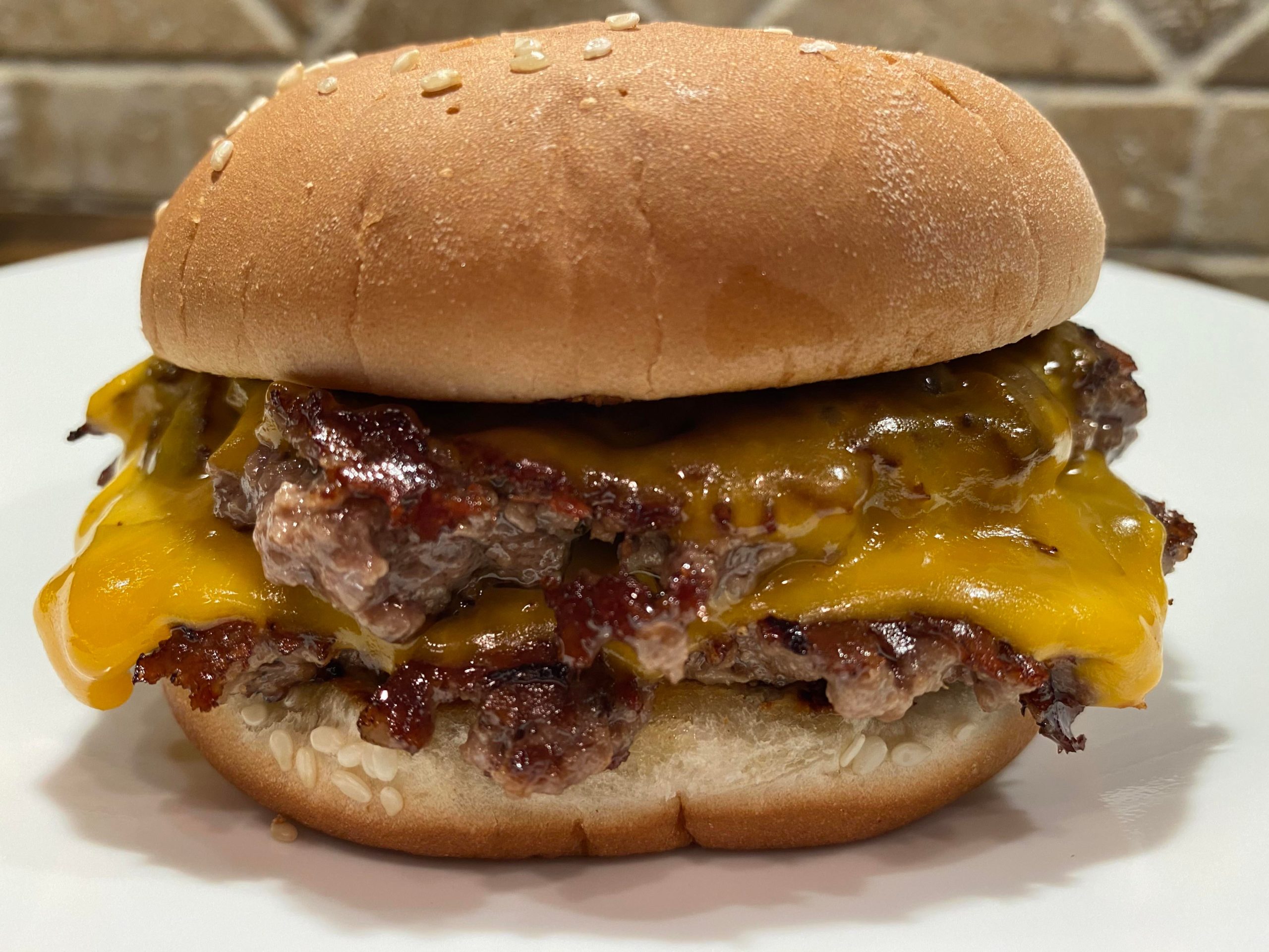 Homemade double smash burger ️ Dining and Cooking
