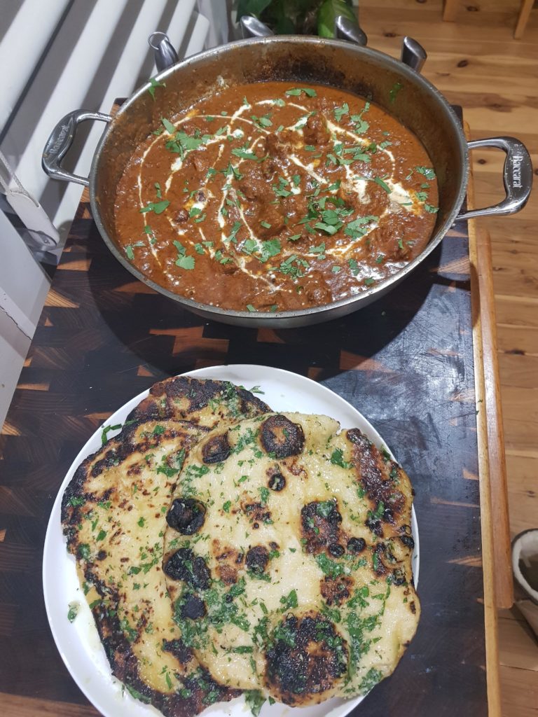 Butter chicken & garlic butter naan