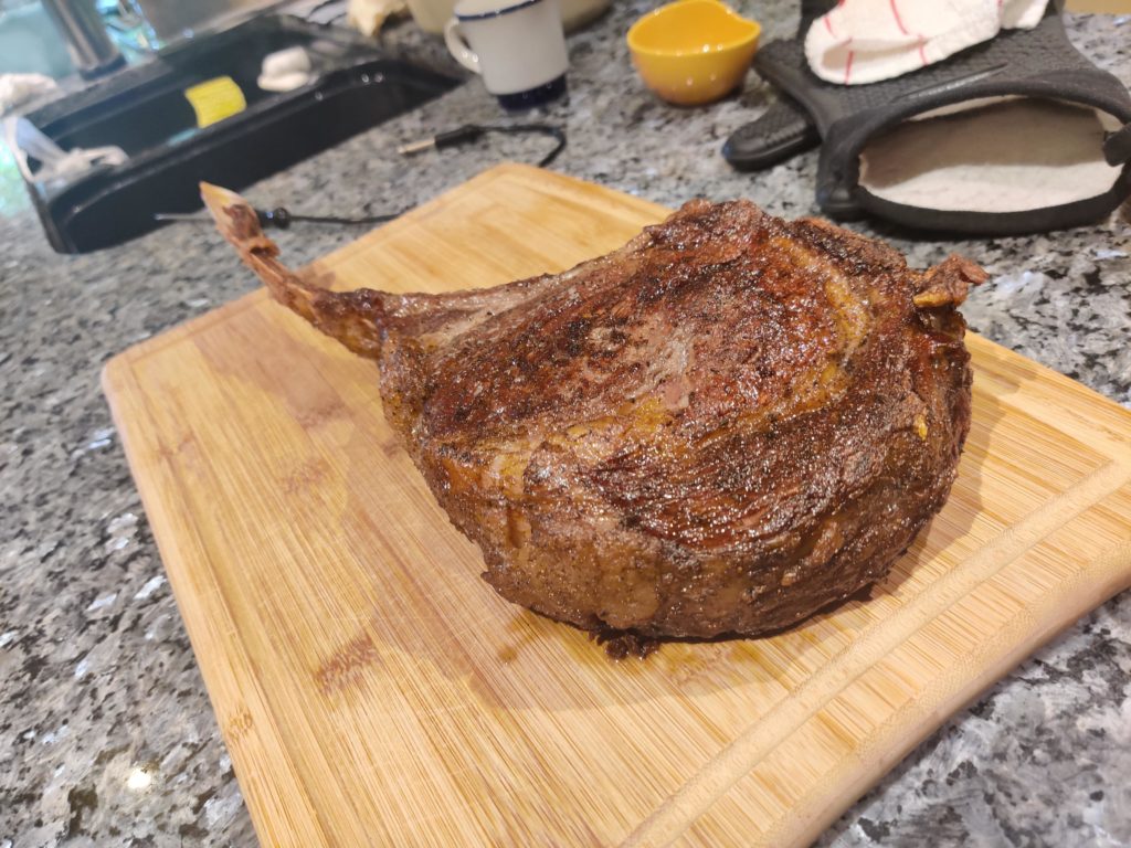 Reverse Seared, Butter Basted, Wagyu Tomahawk Steak