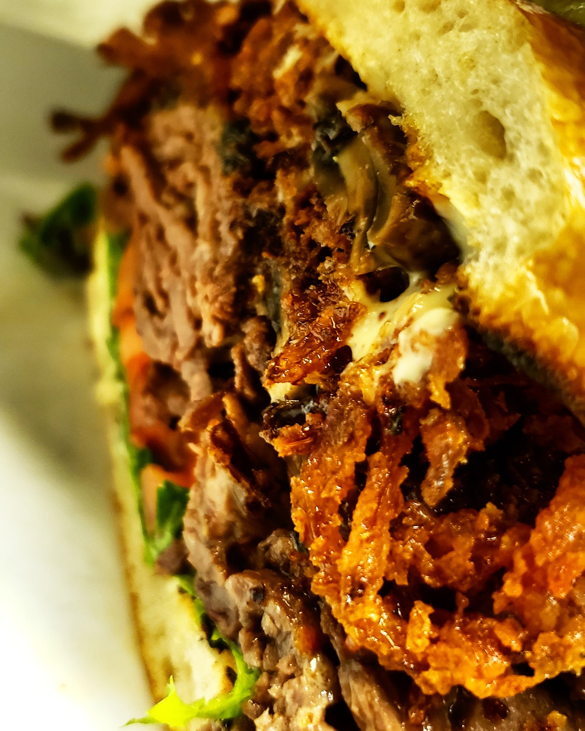 Staff meals , honey mustard horseradish aioli, crispy onion, sauteed