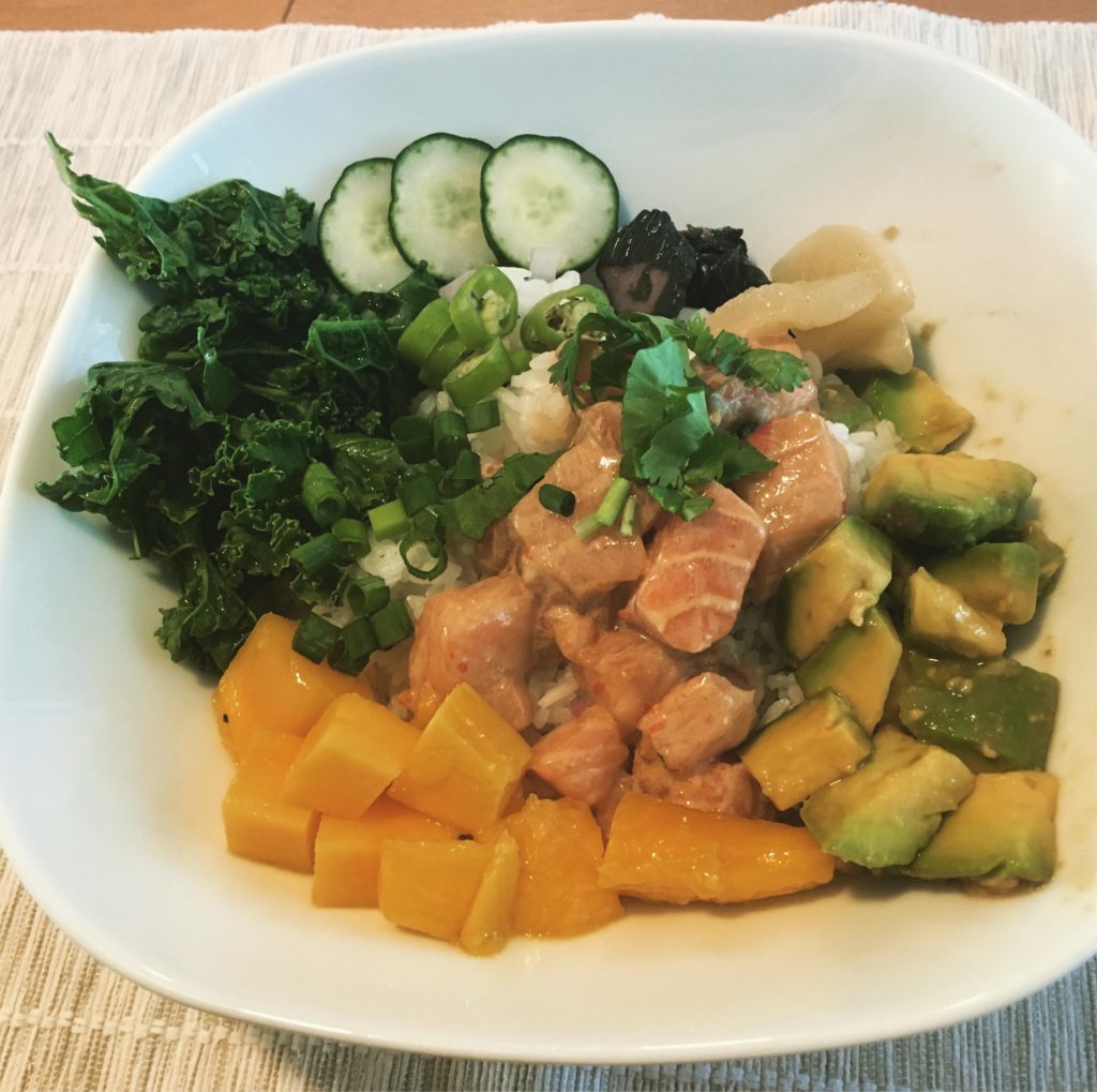 My first ever homemade poke bowl