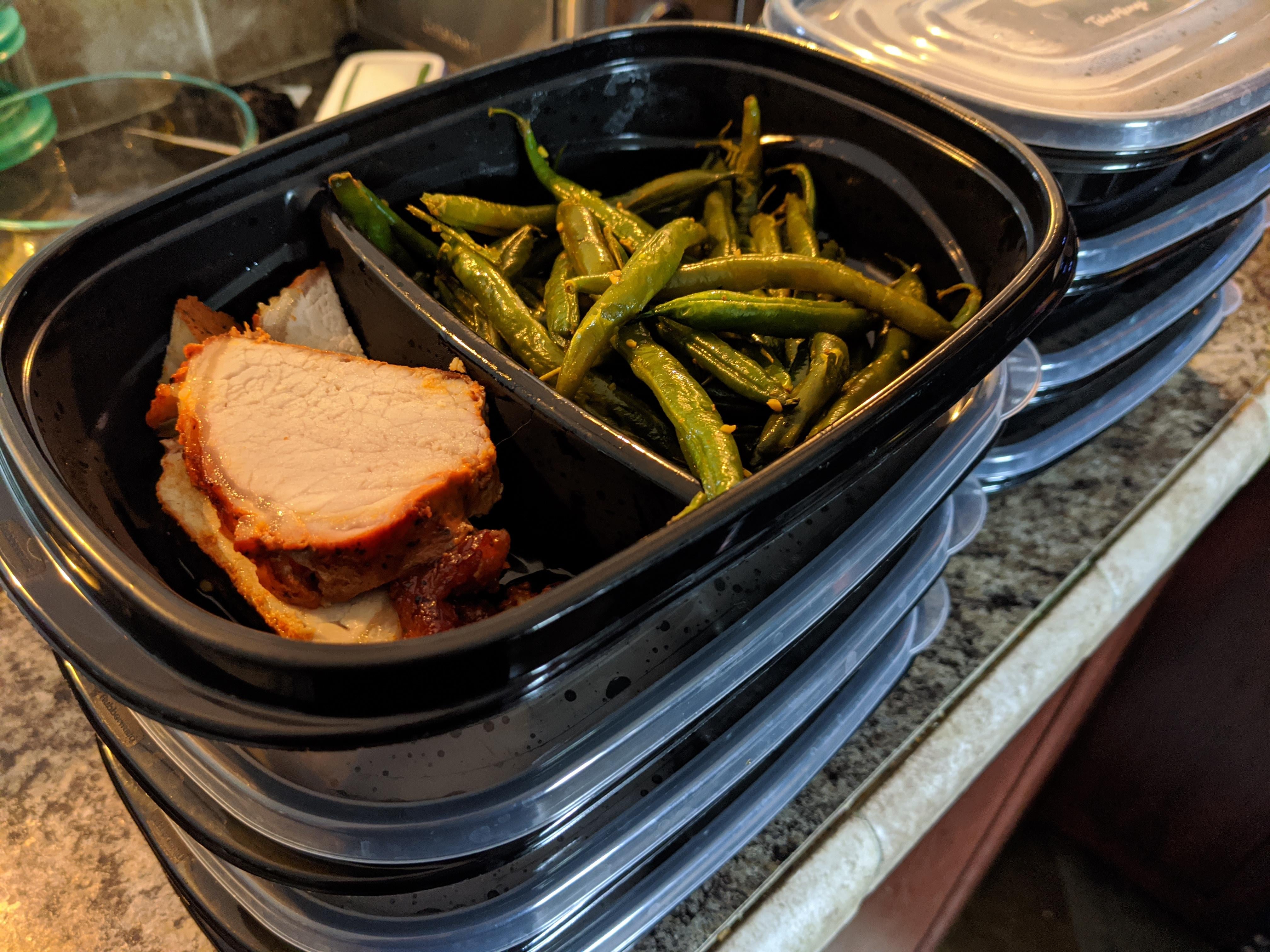 Dry Rub Pork Loin with Fresh Green Beans Dining and Cooking