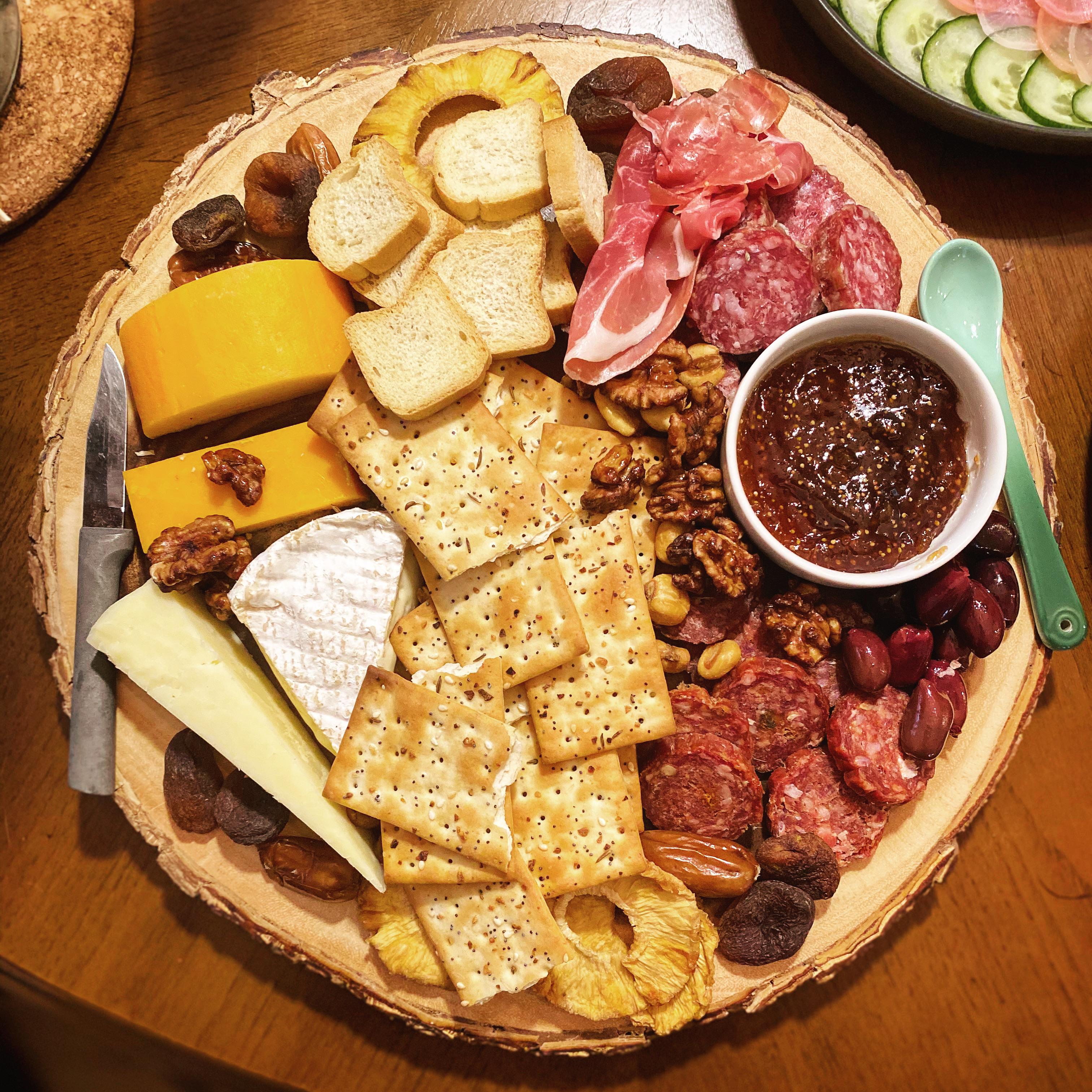 I made a charcuterie plate for our anniversary. I call it a