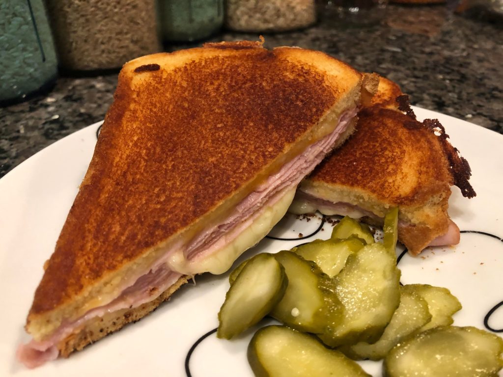 Ham and cheese melt. Definitely a melt.