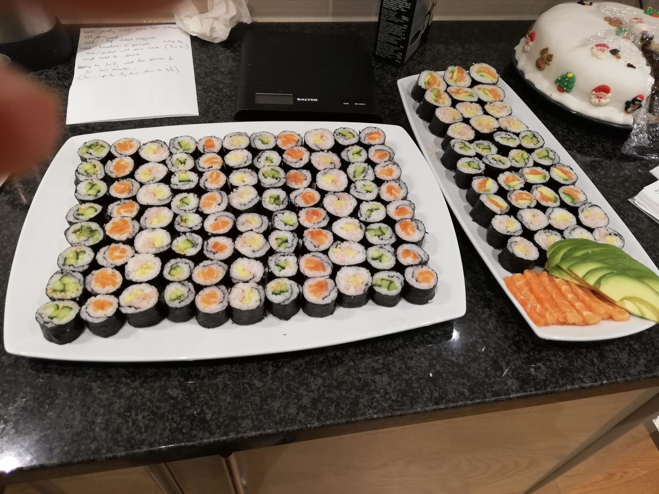 Some sushi I made last Christmas Dining and Cooking