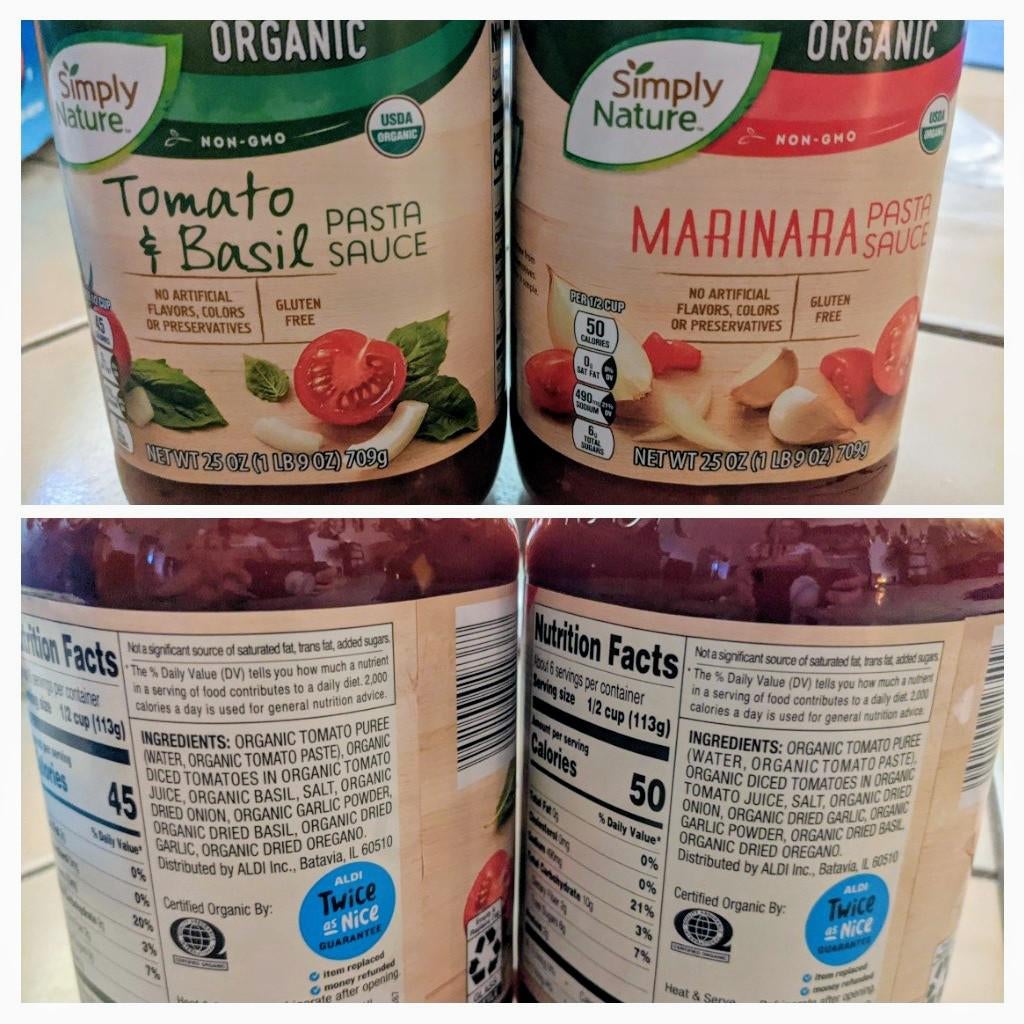 Discovered Aldi carries oilfree pasta sauce with no added sugar