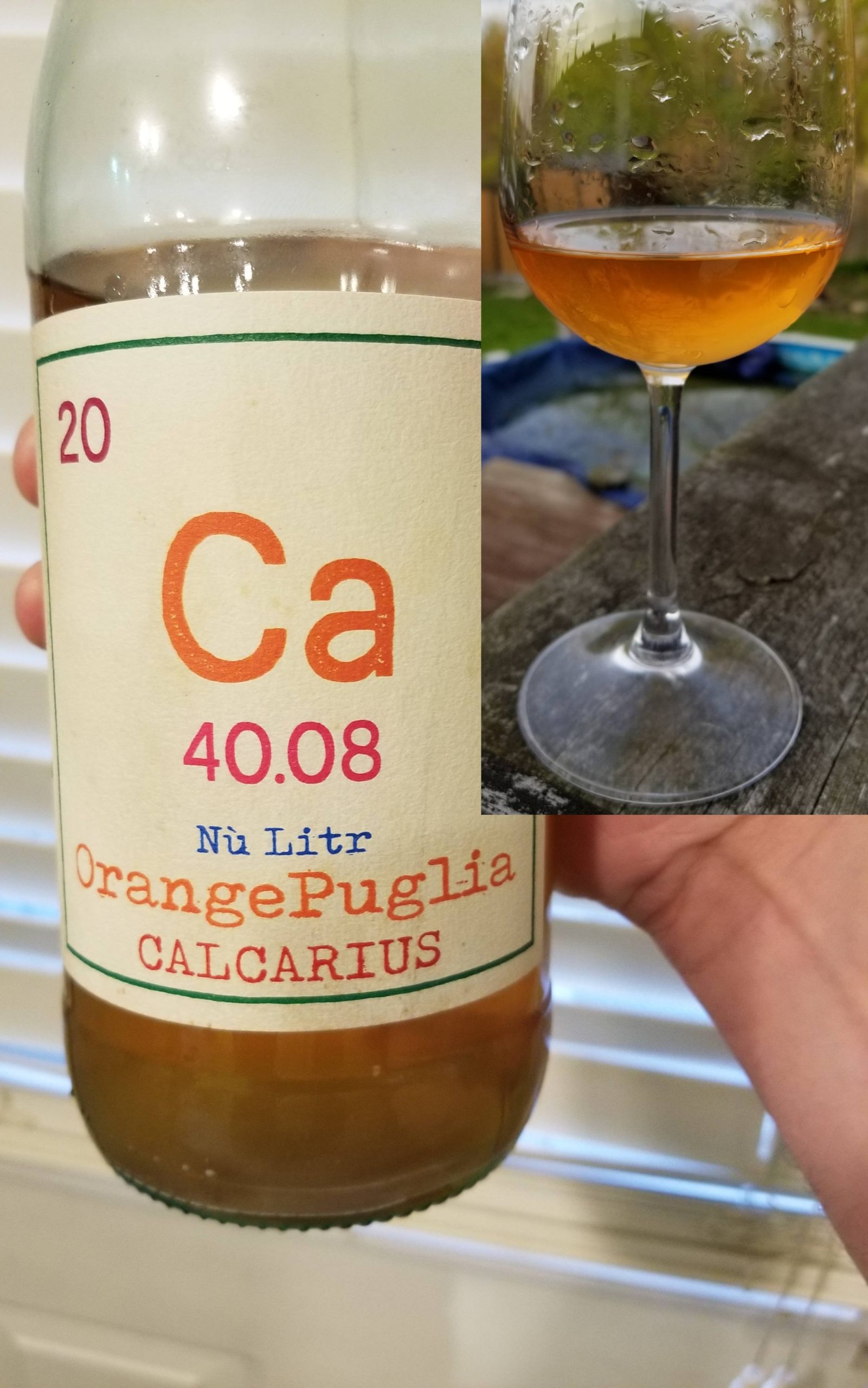 Calcarius Orange Puglia, or the first orange wine I've ever had that