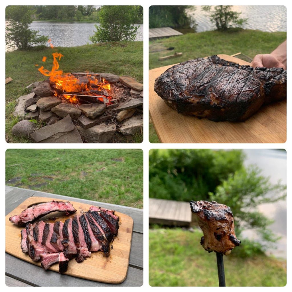 Pork tenderloin, salt, pepper, garlic powder, sambal and Trader Joe’s island soyaki. 142* for 2