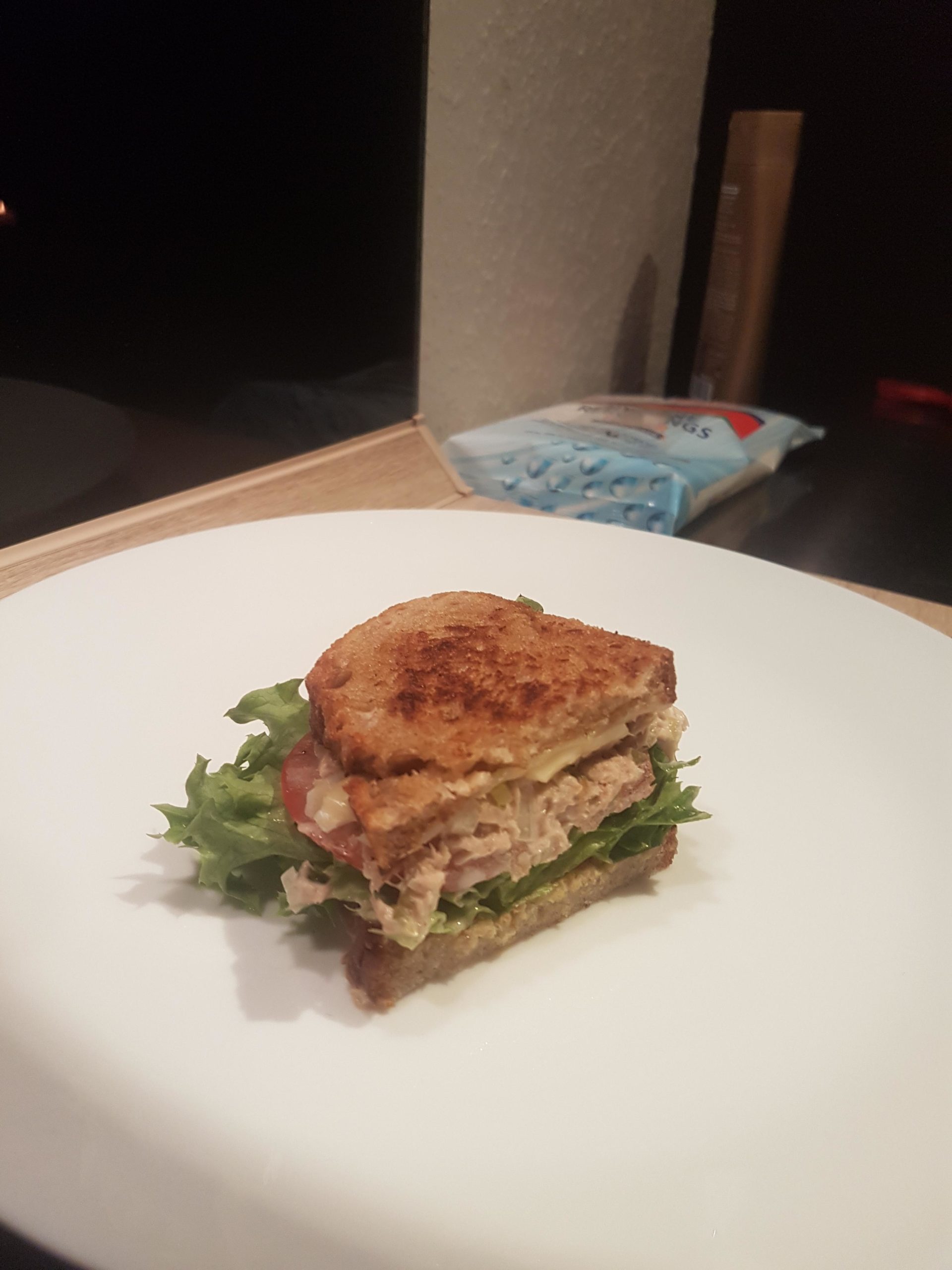 Tuna Melt Toasty on German Rye (i ate the other half too quick