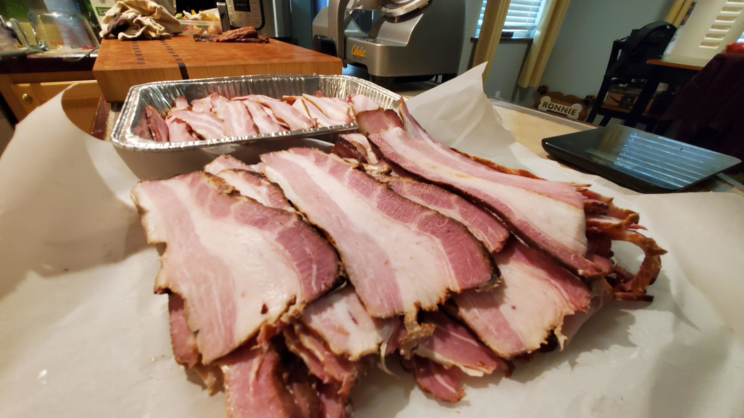 Update on the pork belly I smoked on my Kamado a few days ago