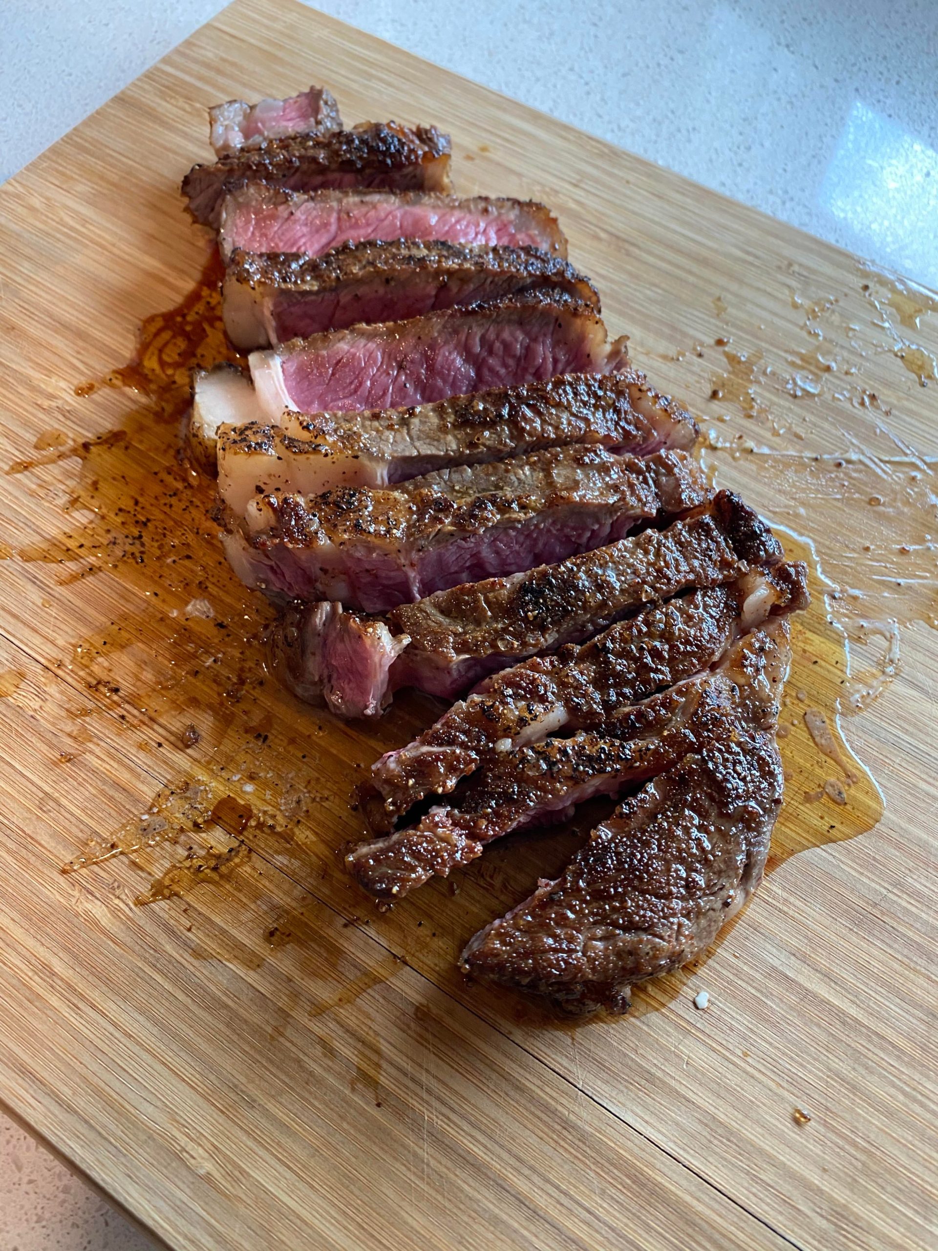 Ribeye from HEB cooked on cast iron Dining and Cooking