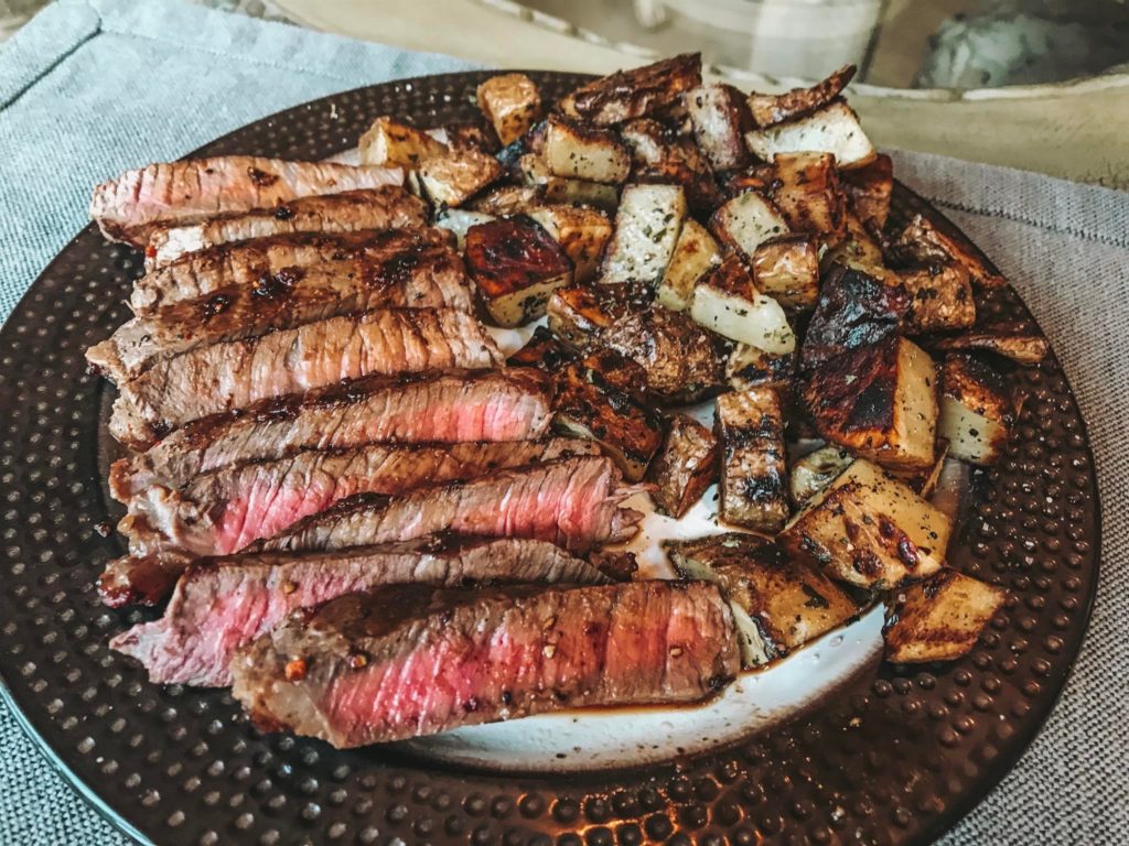 First attempt at steak and potatoes