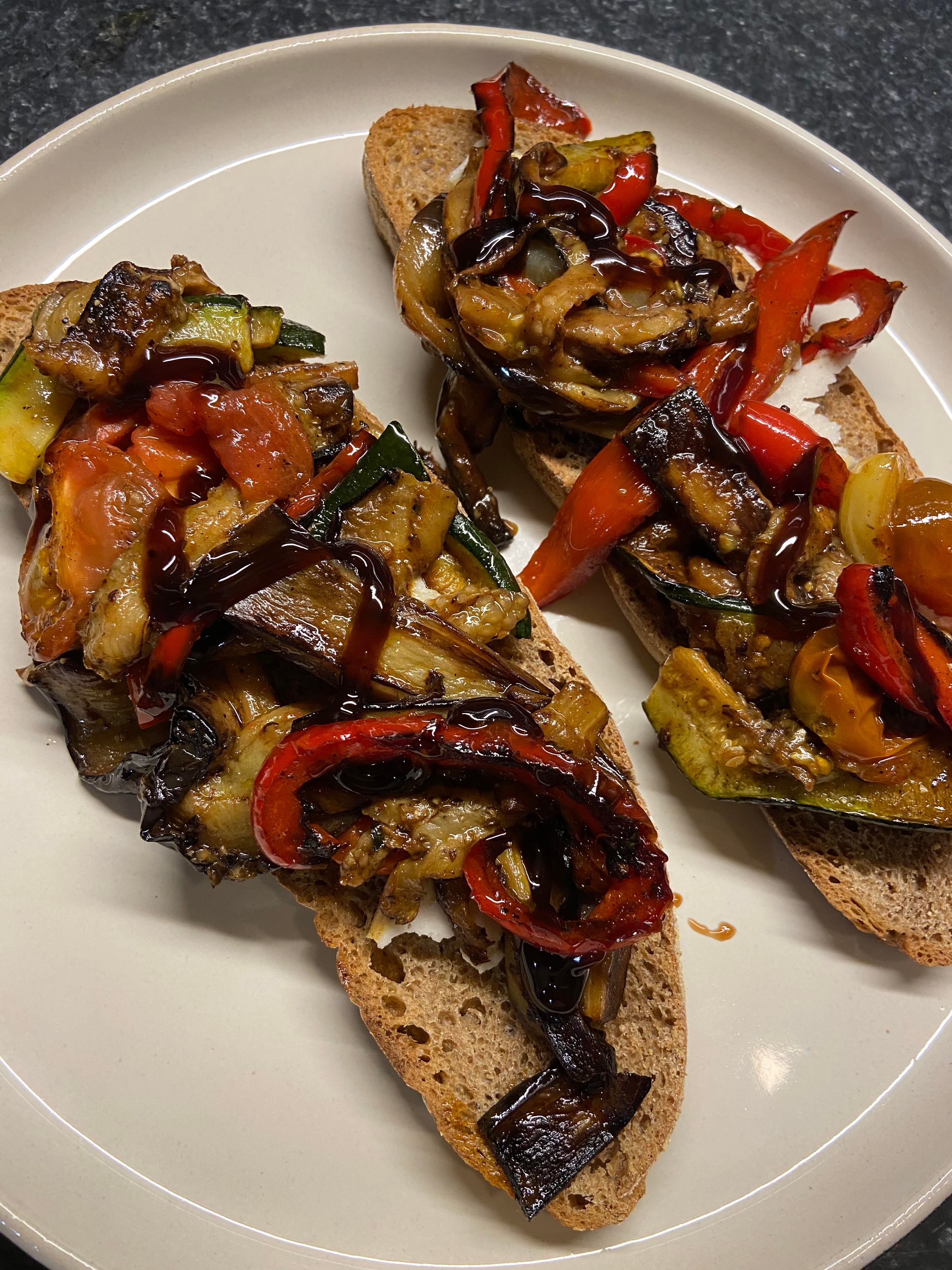 I’ve just really been on one lately. Roasted eggplant, zucchini