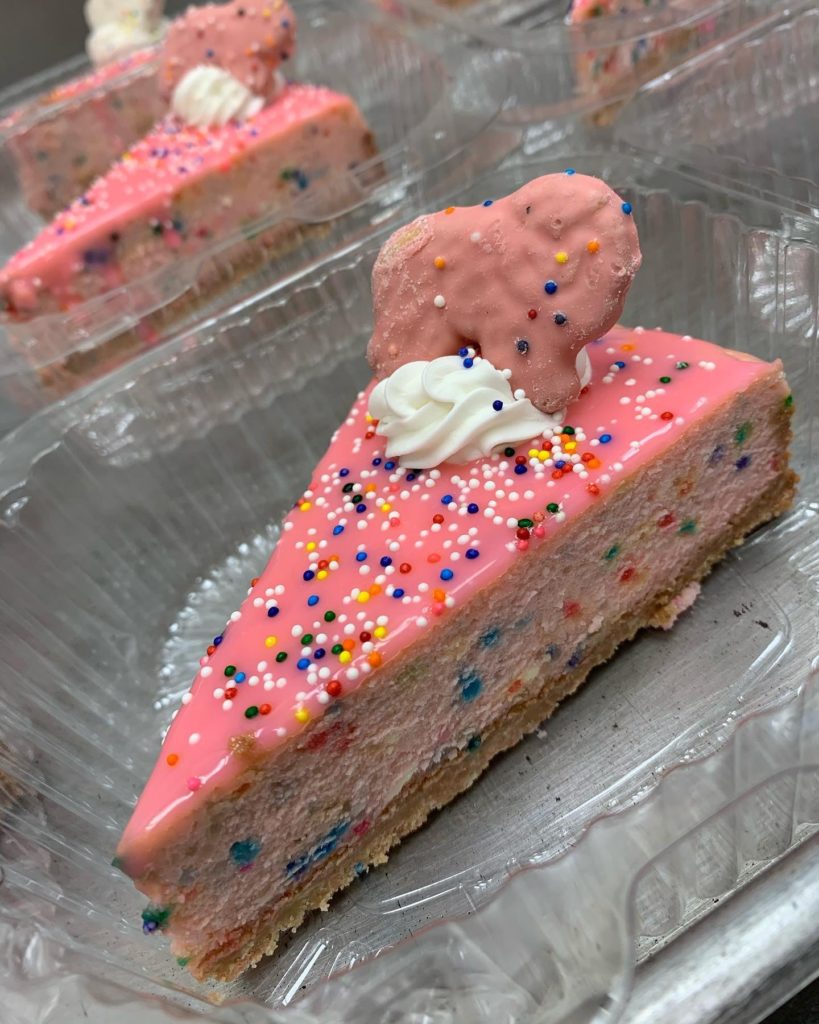 Circus animal cookie cheesecake.