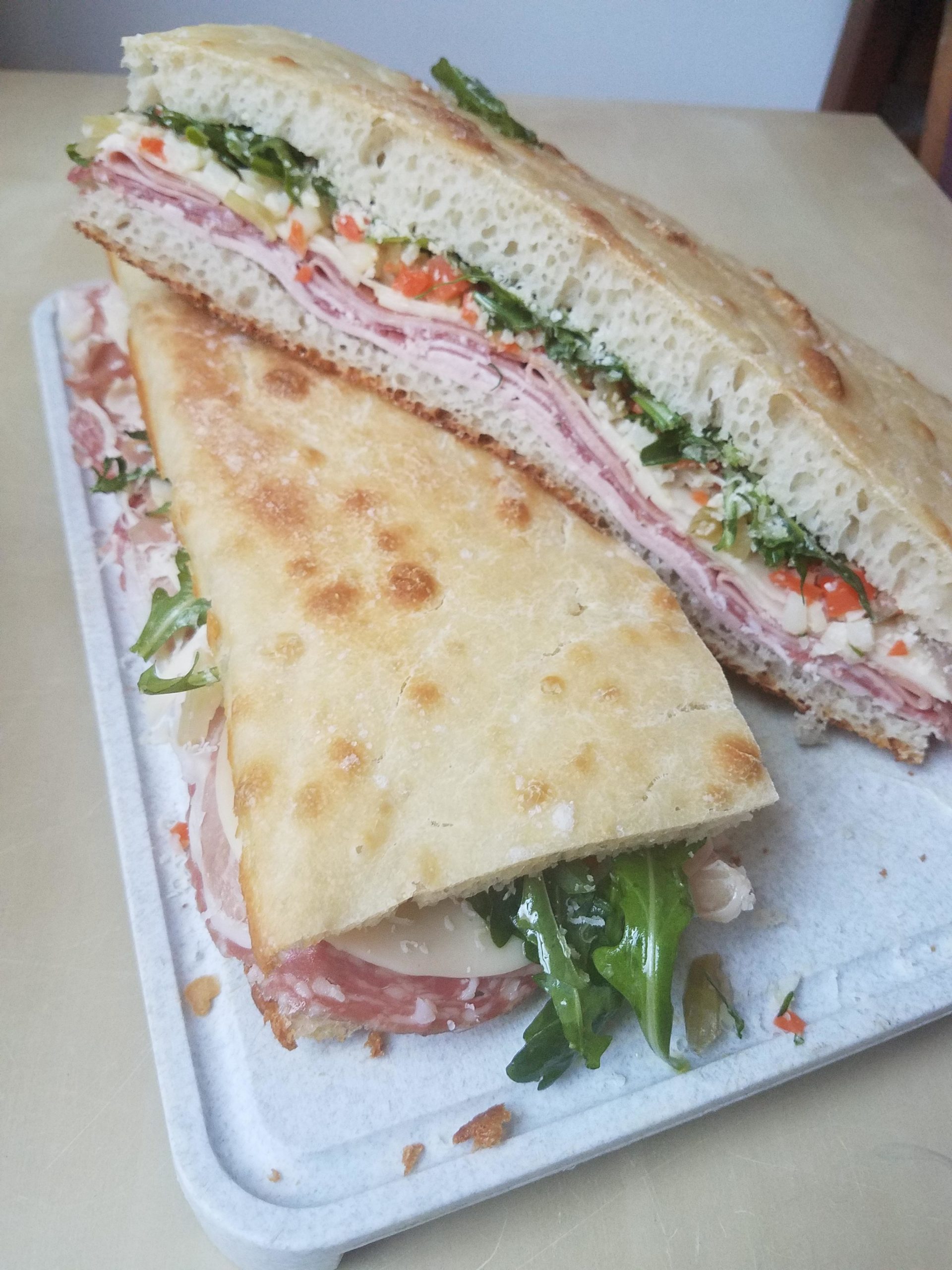 Italian picnic sandwich for July 4th Ham, capicola, soppressata